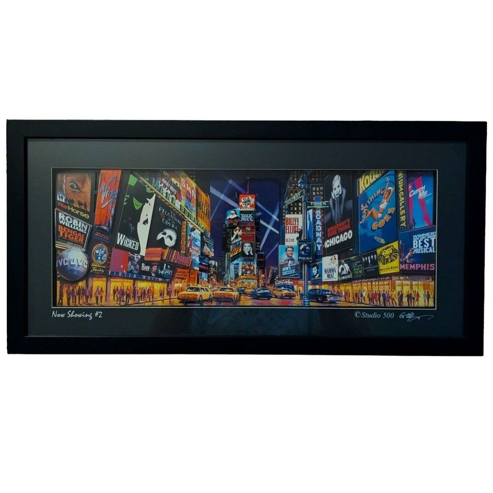 Studio 500 Now Showing 2 Times Sq 3D Shadow Box Wall Decor New York City 20x10